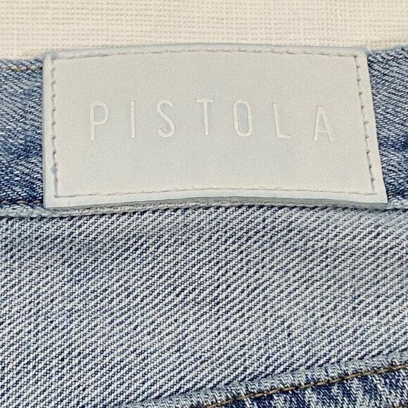 Pistola Charlie high rise ankle straight button fly double denim panels size 27 - Picture 7 of 16